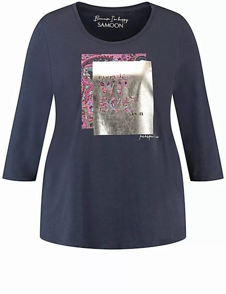 Samoon Shirtbluse 3/4-Arm-Shirt mit Frontprint günstig online kaufen