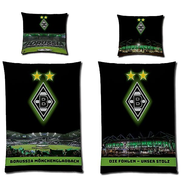 BERONAGE Wendebettwäsche Borussia Mönchengladbach Borussia-Park Bettwäsche günstig online kaufen