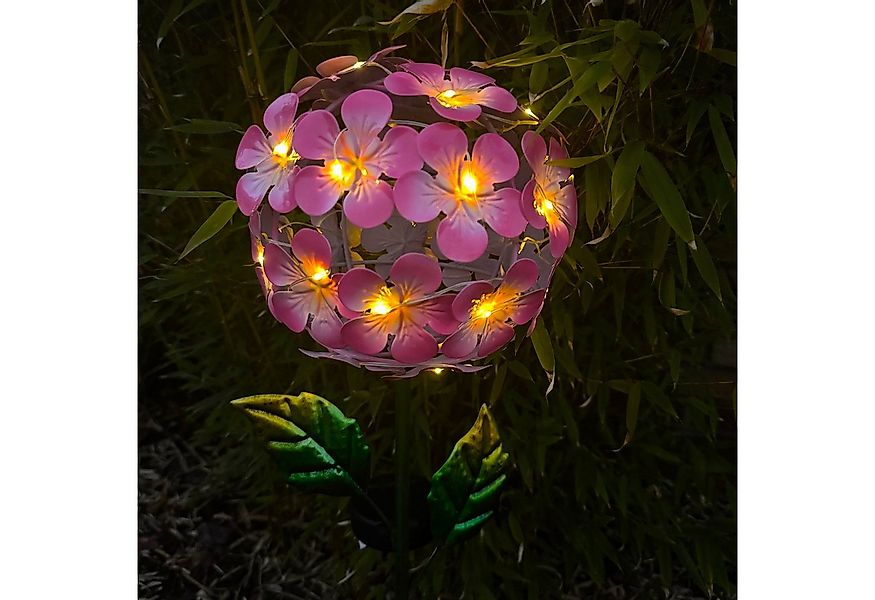 Online-Fuchs Gartenstecker - Beetstecker Hortensien Blüte aus Metall mit LE günstig online kaufen