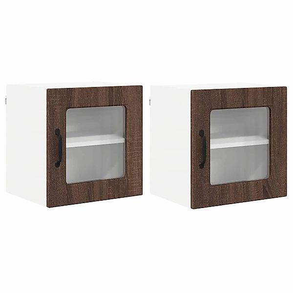 vidaXL Küchenwandschrank 2 Stk Braun Eichen-Optik 40 x 31 x 40 cm 885200 günstig online kaufen