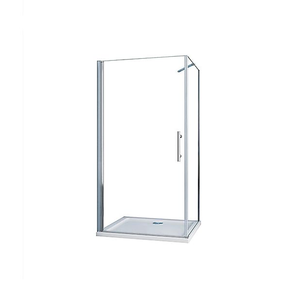 Duschparadies Duschkabine Eckeinstieg 76 x 76 cm Höhe 185cm Pendeltür Schwi günstig online kaufen