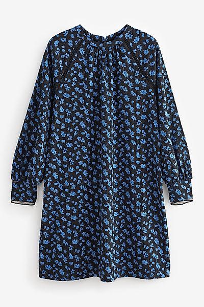 Next Minikleid Langarm-Minikleid mit Gitterdetail, Kurzgröße günstig online kaufen