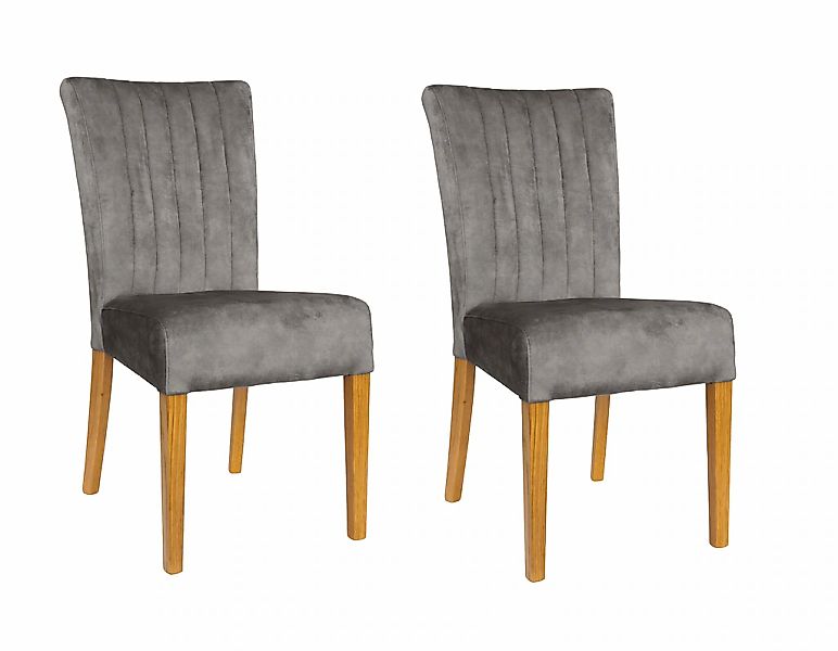 Home affaire 4-Fußstuhl (Set) 2 Stk.vertikale Nähte in der Rückenlehne günstig online kaufen