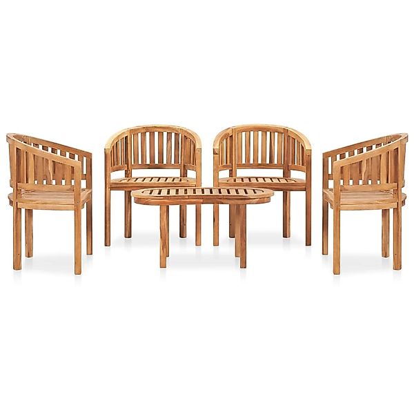 vidaXL 5-tlg Garten-Lounge-Set Massivholz Teak Modell 1 günstig online kaufen