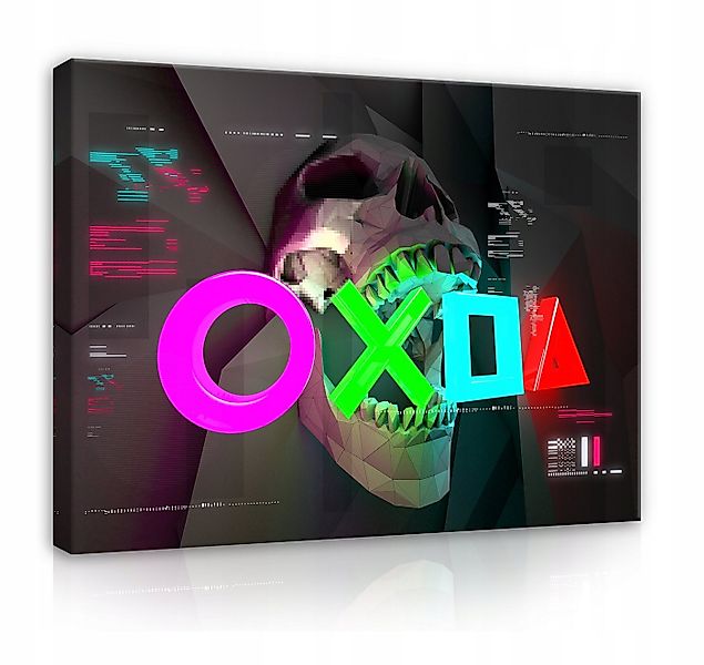 Wallarena Leinwandbild Kinderzimmer Jungen Game Gaming Gamer Abstrakt Bilde günstig online kaufen