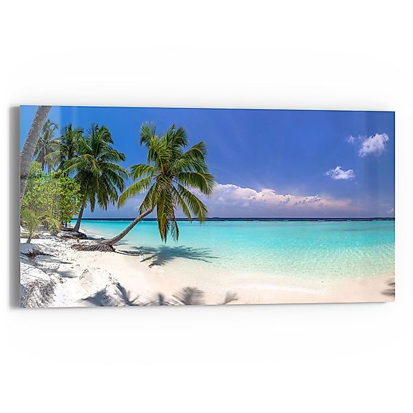 DEQORI Glasbild 'Paradiesischer Strand', 'Paradiesischer Strand', günstig online kaufen