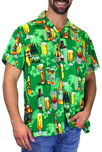 King Kameha Hawaiihemd Beerbottle Funky Hawaii-Hemd Herren Kurzarm Front-Ta günstig online kaufen
