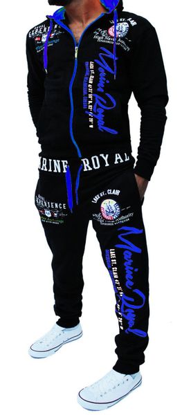 Jaylvis Jogginganzug Marine Royal Herren Trainingsanzug günstig online kaufen