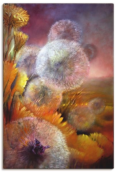 Artland Wandbild »Löwenzahn und Schmetterling« Blumen 1 Stk. tlg. als Leinw günstig online kaufen