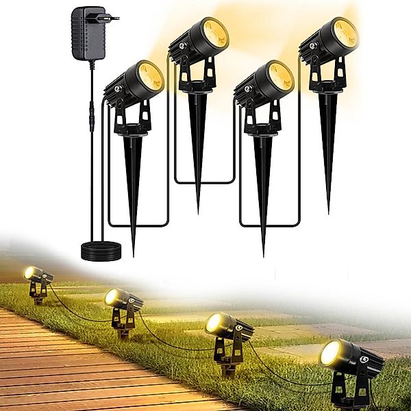 MUPOO LED Gartenstrahler Gartenlampe IP65 Landschaftsleuchten günstig online kaufen