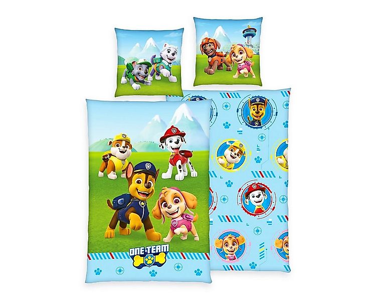 Herding Kinderbettwäsche 135x200cm Paw Patrol Hunde One Team Patrouille, Re günstig online kaufen
