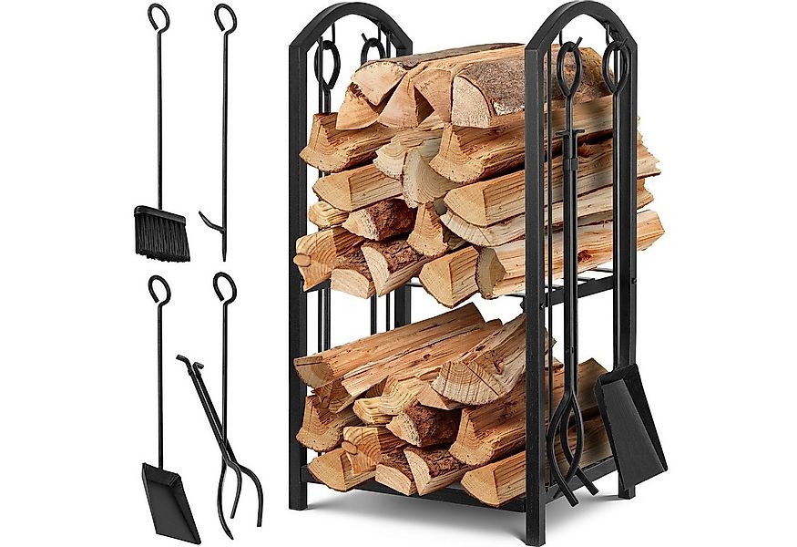 KESSER Kaminholzregal, Kaminholzregal 5-teiliges Set Kaminholzständer Feuer günstig online kaufen