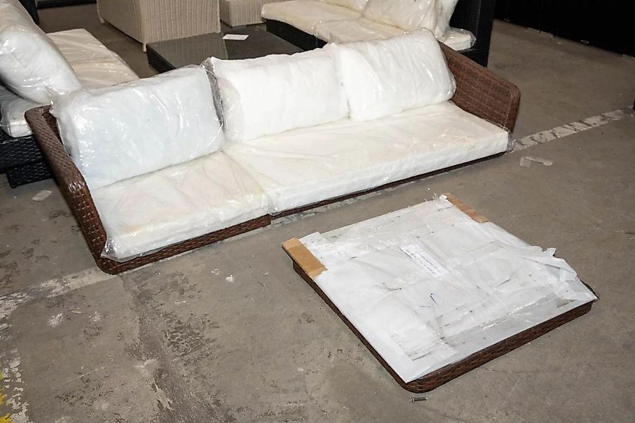 #HBM 3044: Sofa Skara mit Tisch-braun-meliert günstig online kaufen