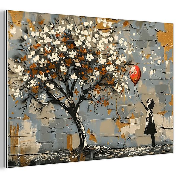 MuchoWow Metallbild Baum - Graffiti - günstig online kaufen