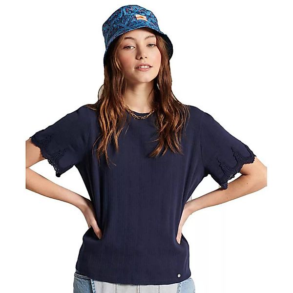 Superdry Embroidered Kurzarm T-shirt XS Nautical Navy günstig online kaufen
