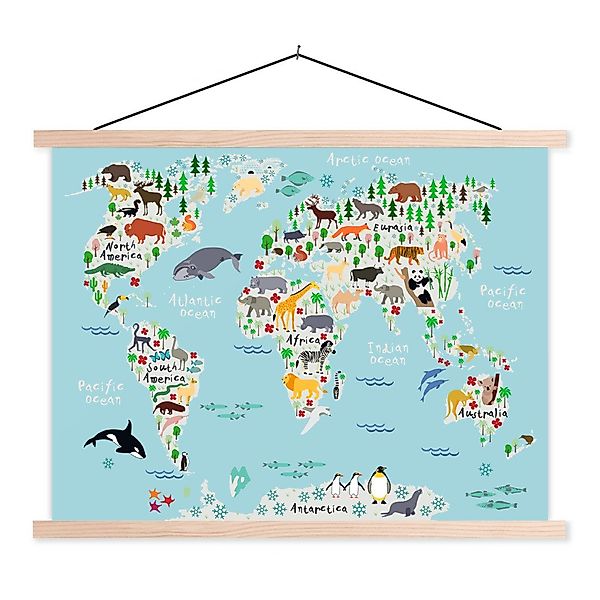 MuchoWow Poster Welt - Karte - günstig online kaufen