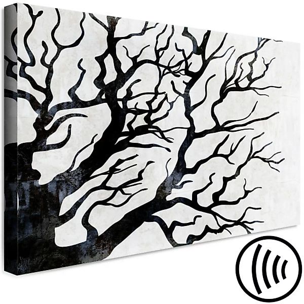 Wandbild Winterbaum - Schwarz-Weiß-Grafik, inspiriert von japanischer Maler günstig online kaufen