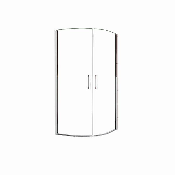 Duschparadies Duschkabine 90 x 90 cm Runddusche Höhe 195cm Viertelkreis Dus günstig online kaufen