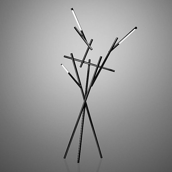Foscarini Tuareg LED-Stehleuchte, Dimmer, schwarz günstig online kaufen