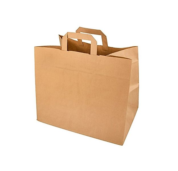 PAPSTAR Tragetasche 50 Tragetaschen, Papier 27 cm x 32 cm x 17 cm braun mit günstig online kaufen