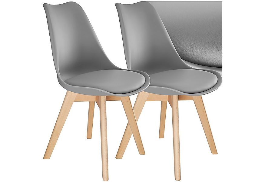 tectake Esszimmerstuhl Küchenstuhl Frederikke ergonomisch, mit Filzgleiter, günstig online kaufen