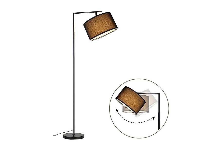 ZMH Stehlampe Whonzimmer Stoff Design Modern Deko Lese E27mit Fußschalter B günstig online kaufen