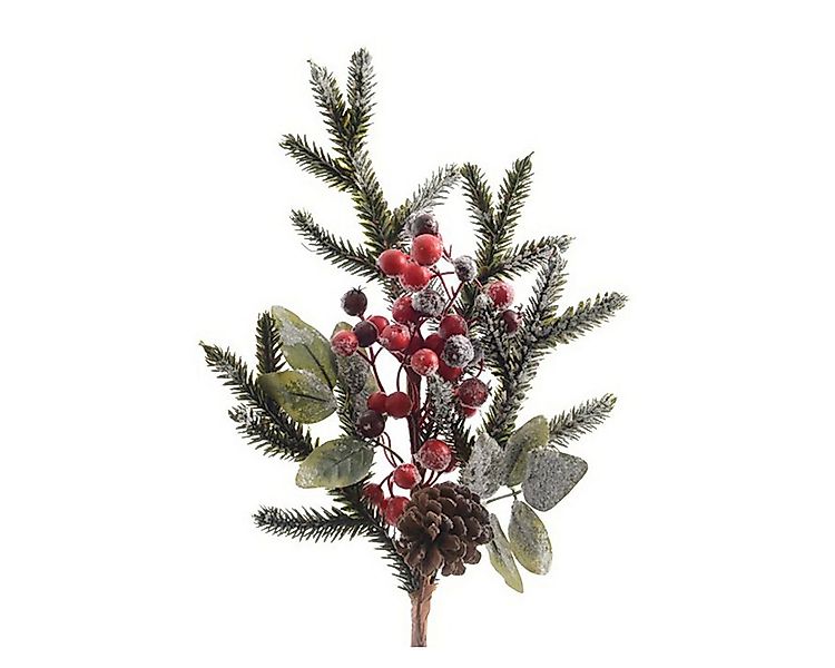 Kunstzweig, Kaemingk, Tannenzweige künstlich 50cm mit Beeren, Zapfen und Sc günstig online kaufen