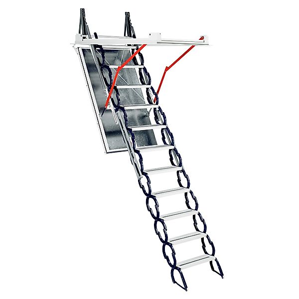 Minka Bodentreppe Type 13 X-Large 139 x 91 x 275-290 cm Weiß-Anthrazit günstig online kaufen