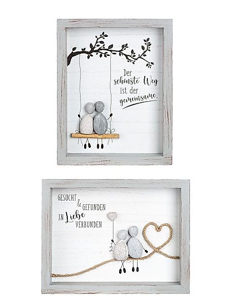 MF Bilderrahmen 2 Set Steinbild Liebe günstig online kaufen