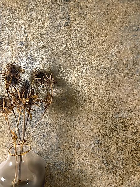 Newroom Vliestapete, Gold Tapete Modern Beton günstig online kaufen