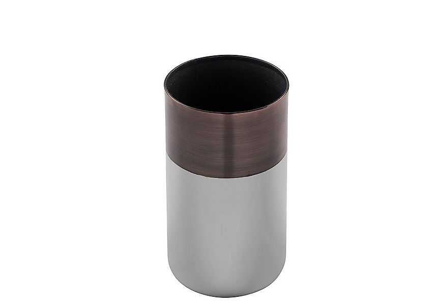 Fink Dekovase VITO Vase - H. 20cm x Ø 10cm - bronze-silber - Edelstahl - Bl günstig online kaufen