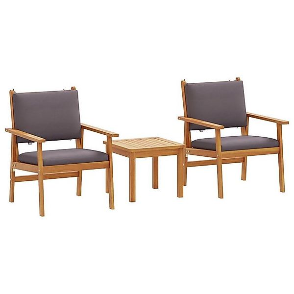vidaXL Loungesofa 3-teiliges Garten-Bistro-Set mit Kissen aus massivem nhol günstig online kaufen
