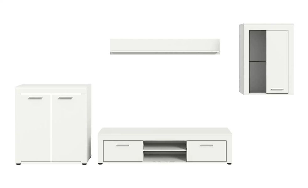 Wohnwand  Bardenas ¦ weiß ¦ Maße (cm): B: 330 H: 169 T: 35.0 Kommoden & Sid günstig online kaufen