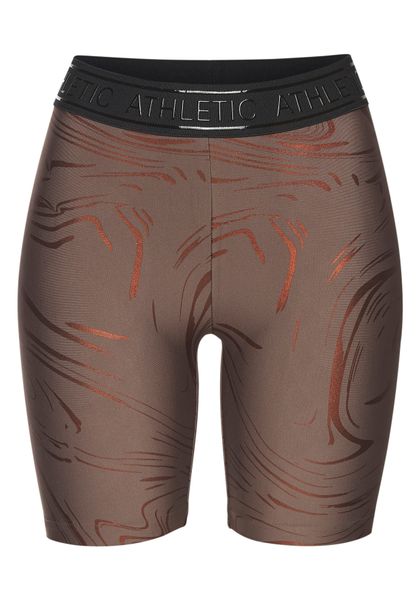 LASCANA ACTIVE Funktionsshorts mit glänzendem 3D Schriftzug auf dem Bund günstig online kaufen