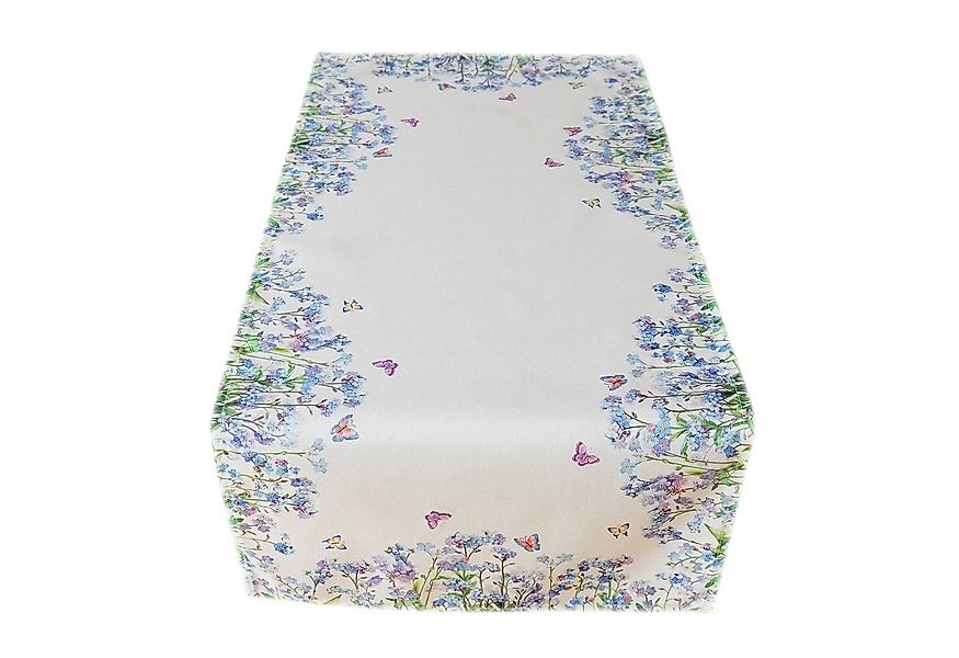 texpot Tischläufer Tischläufer Druckmotiv Blumen und Schmetterlinge (1-tlg) günstig online kaufen