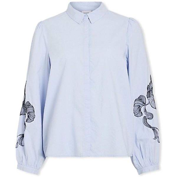 Vila  Blusen Vesta Shirt - Kentucky Blue/Black Beu günstig online kaufen