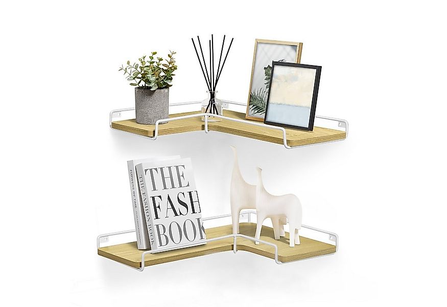 VASAGLE Eckregal, Wandregal, L-förmiges Eckregal, 2er Set, Industrie-Design günstig online kaufen