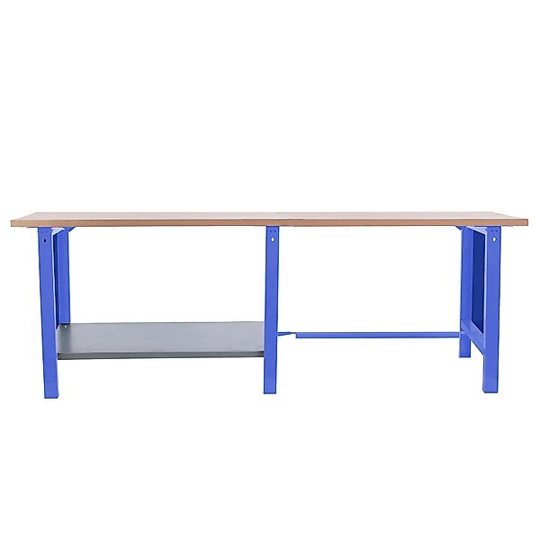 PROREGAL Werkbank BUFFALO WOOD HxBxT 86,5x260x75cm Traglast 1000kg Blau günstig online kaufen