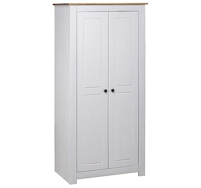 furnicato Kleiderschrank Weiß 80x50x171,5 cm Kiefer Massiv Panama Serie (1- günstig online kaufen