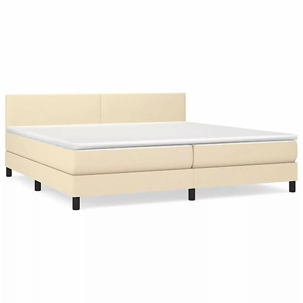 vidaXL Boxspringbett Boxspringbett mit Matratze Blau 200x200 cm Stoff Bett günstig online kaufen