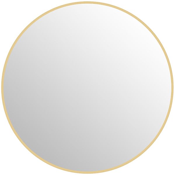 HOMCOM Badspiegel 70x70 cm Rund Spiegel mit Rahmen, Splitterschutzfolie, Wa günstig online kaufen