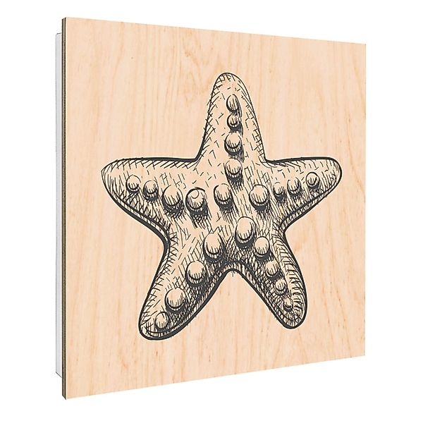 Banjado Großer Schlüsselbox Holz 30x30cm Weiß Scharnier Rechts 50 Haken Sch günstig online kaufen