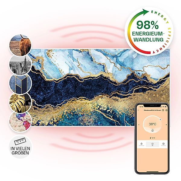 Klarstein Wonderwall Air Art Smart Infrarotheizung Wandinstallation App-Ste günstig online kaufen