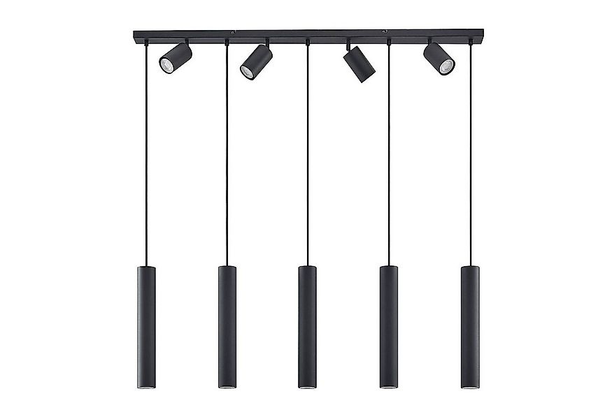 Lindby Hängeleuchte Sanad, Metall, Schwarz IP20, 9 x 10 W LED günstig online kaufen