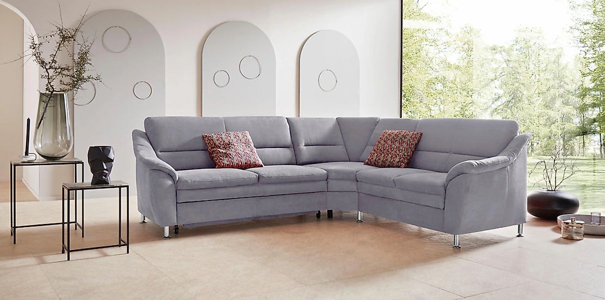 Home affaire Ecksofa "Cardoso L-Form" mit Trapezecke für mehr Sitzkomfort, günstig online kaufen