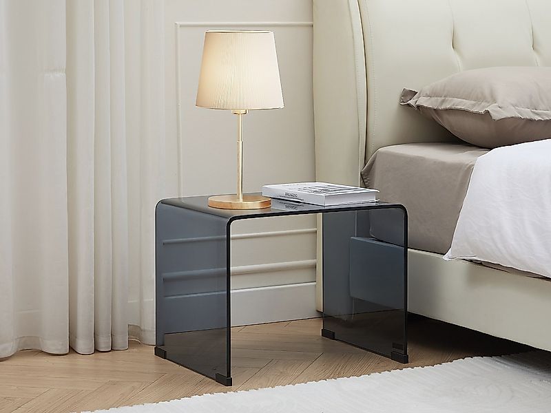 Nachttisch - gebogenes & getöntes Sicherheitsglas - SUZANA günstig online kaufen