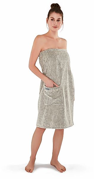 Möve Sarong "Eden, ideal für Sauna & Spa, Hotelbademantel", 1 Stk. im Karo- günstig online kaufen