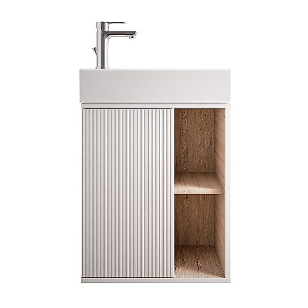 Bernstein Badmöbel-Set BELDIVO, (mit Waschbecken DURAVIT, günstig online kaufen