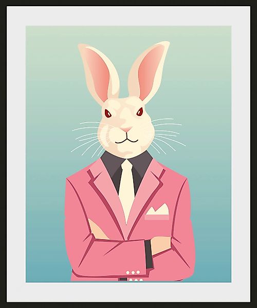 queence Bild »Grey«, Hase-Hasen-Foto-Kunst-Comic, (1 St.), HD Premium Poste günstig online kaufen