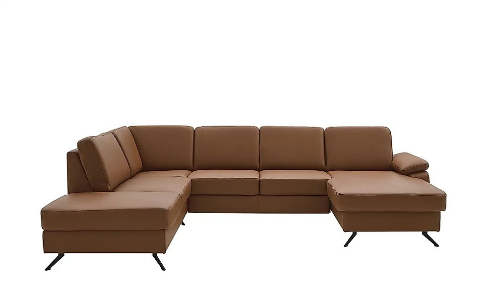 meinSofa Wohnlandschaft mit Sitz- und Rückenbezug aus Leder Kathi ¦ braun ¦ günstig online kaufen